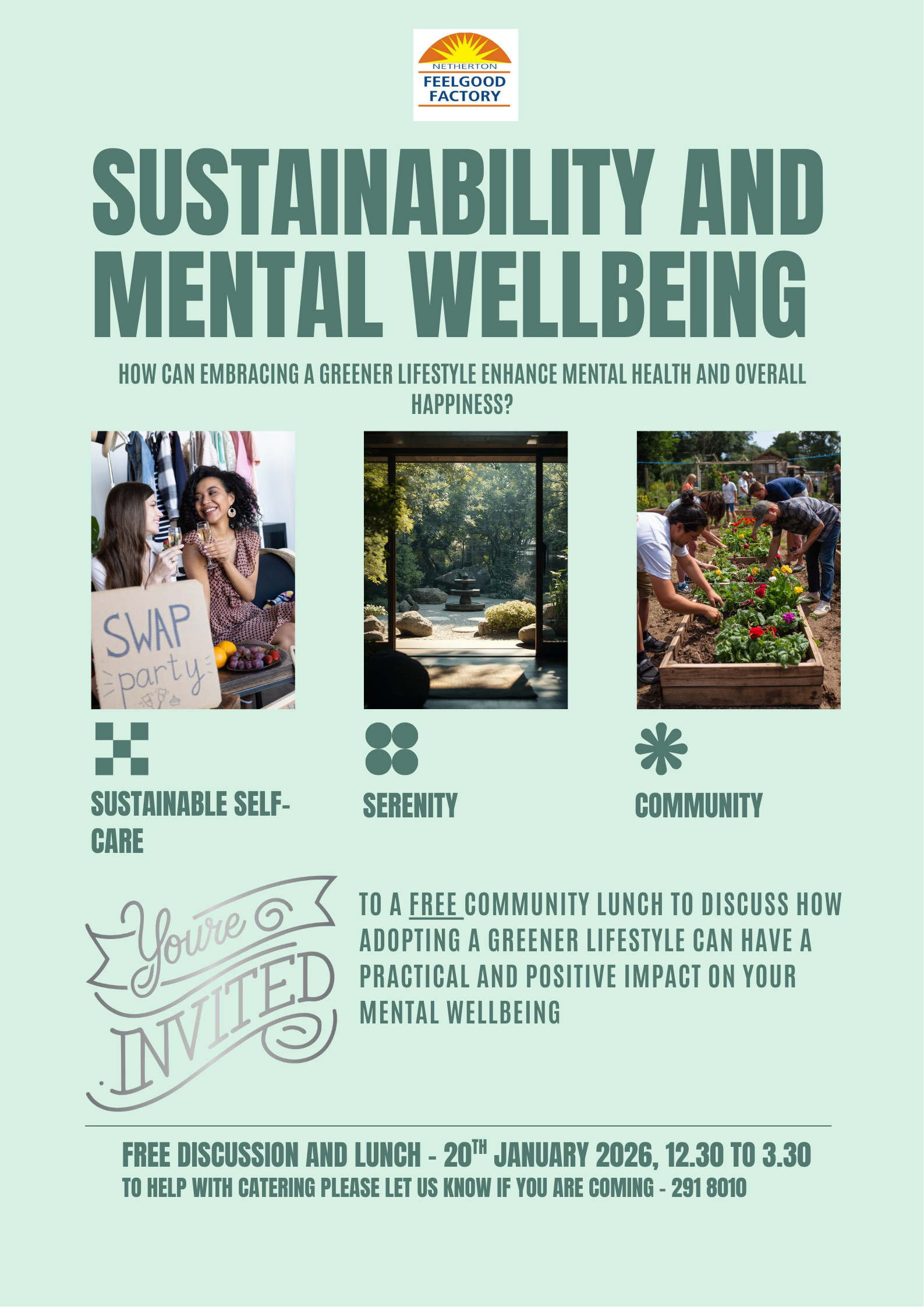 Flyer Sustainability and Mental Wellbeing Poster